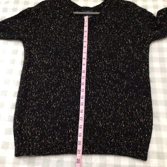 AEO vintage boyfriend black gold knit American eagle outfitters sweater in small - Picture 9 of 11